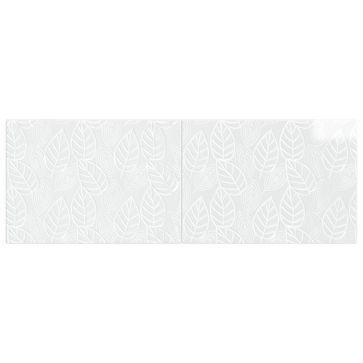 vidaXL Wall-Mounted Headboard DELFT High Gloss White Engineered Wood 3