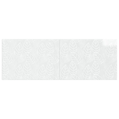 vidaXL Wall-Mounted Headboard DELFT High Gloss White Engineered Wood 3
