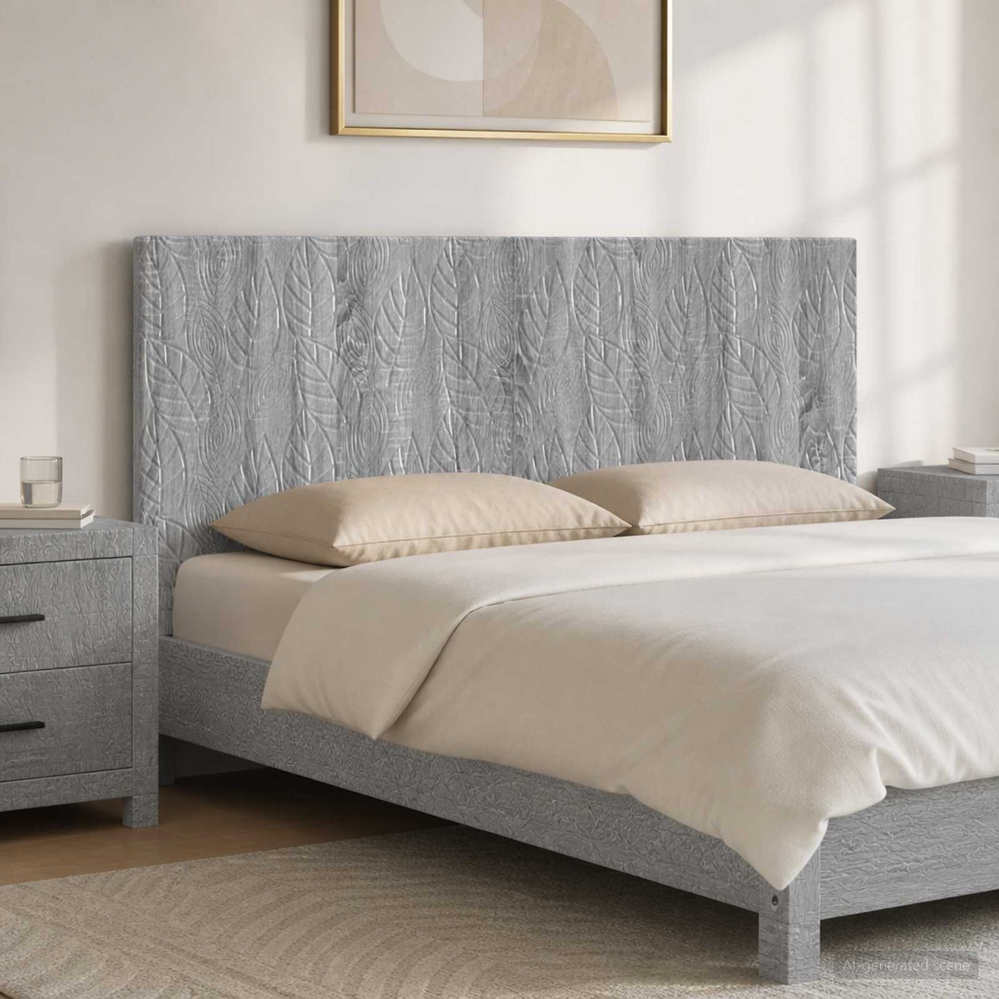 vidaXL Wall-Mounted Headboard DELFT Grey Sonoma Engineered Wood 1