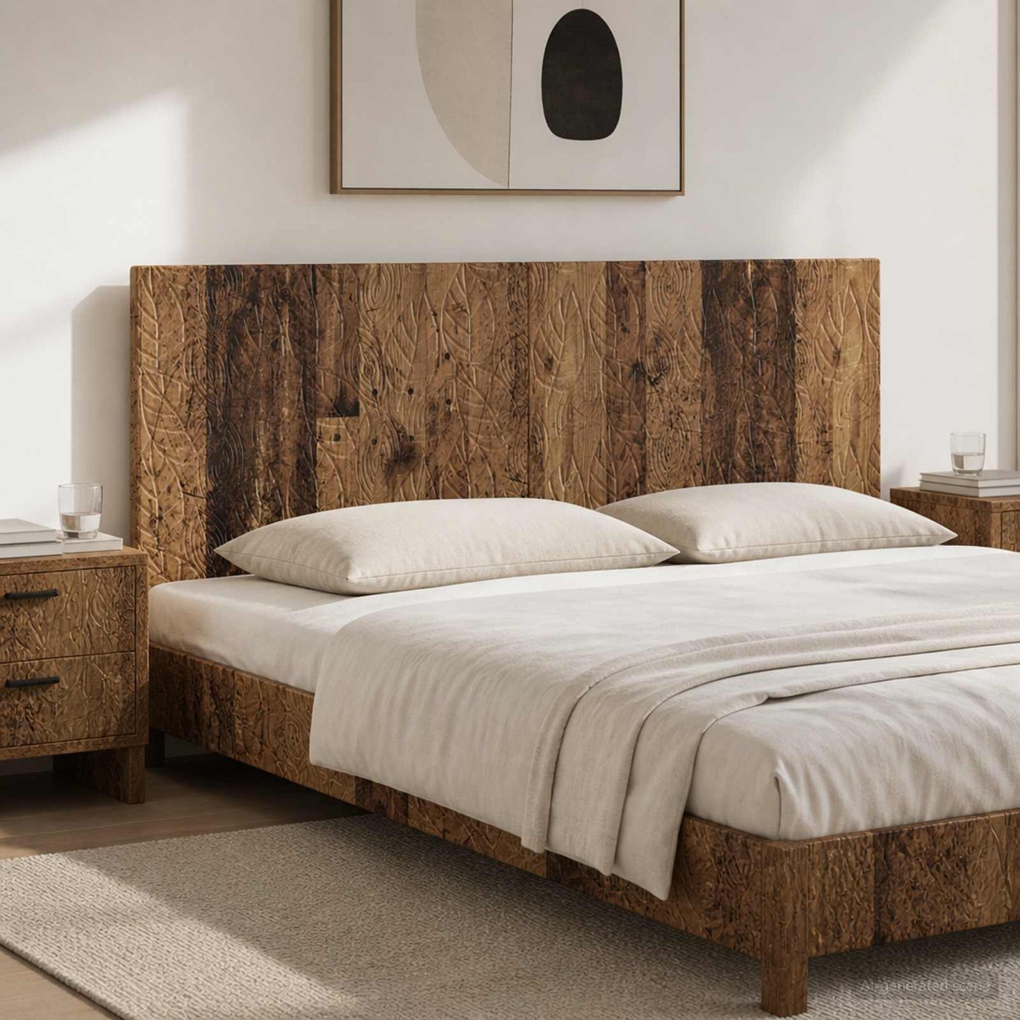 vidaXL Wall-Mounted Headboard DELFT Old Wood Engineered Wood 1