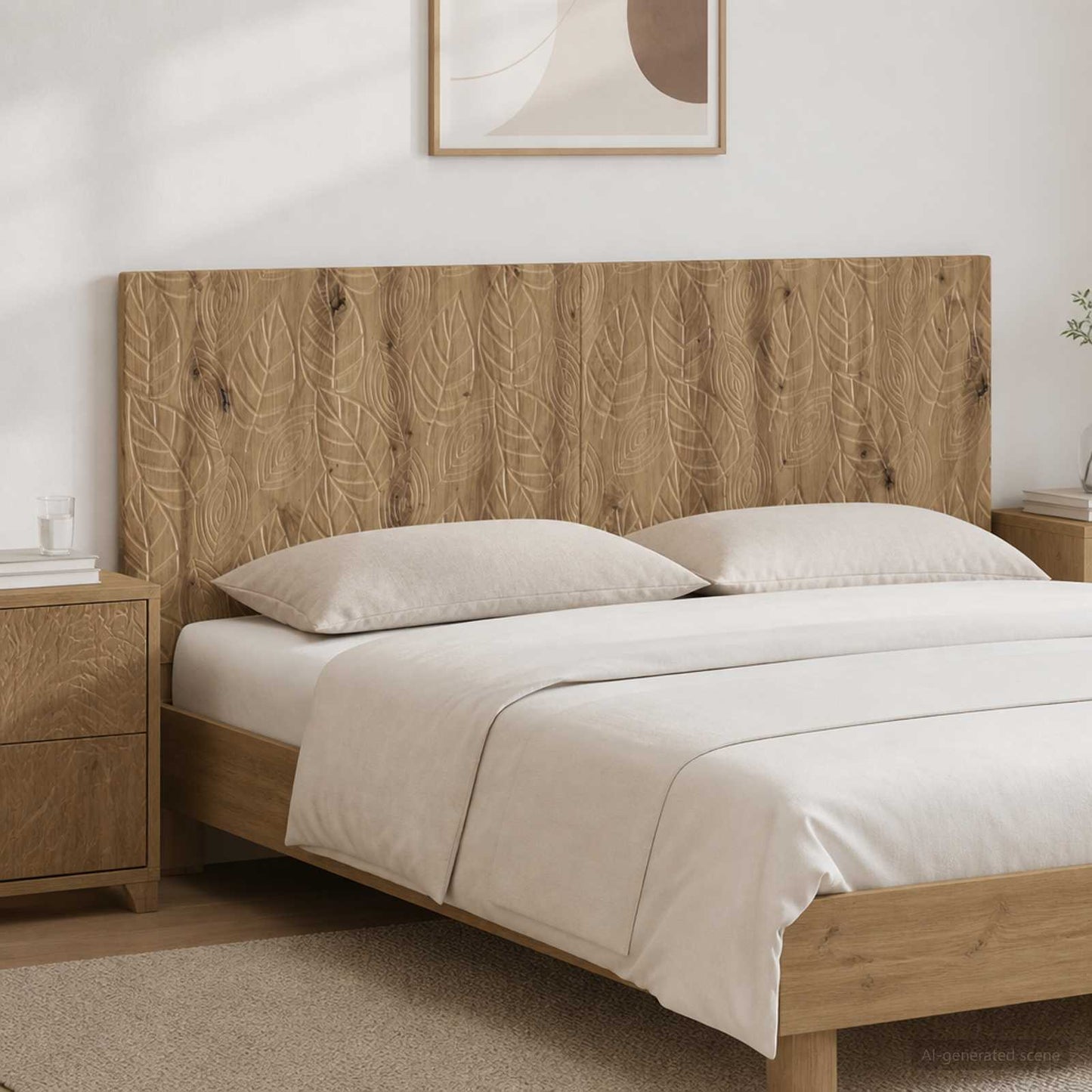 vidaXL Wall-Mounted Headboard DELFT Artisan Oak Engineered Wood 1