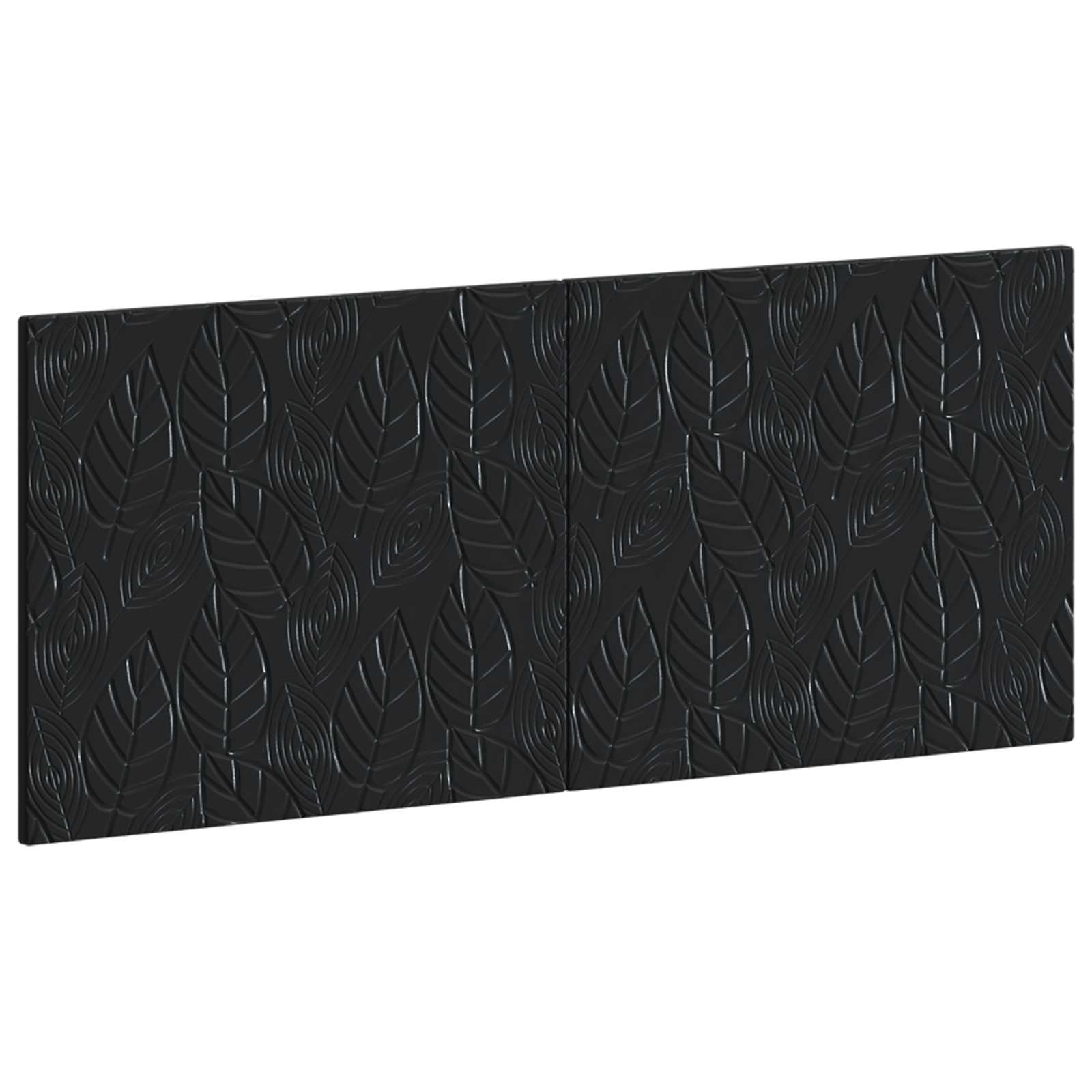 vidaXL Wall-Mounted Headboard DELFT Black Engineered Wood 2