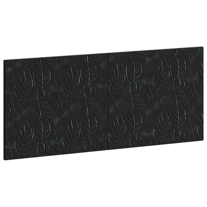vidaXL Wall-Mounted Headboard DELFT Black Engineered Wood 2