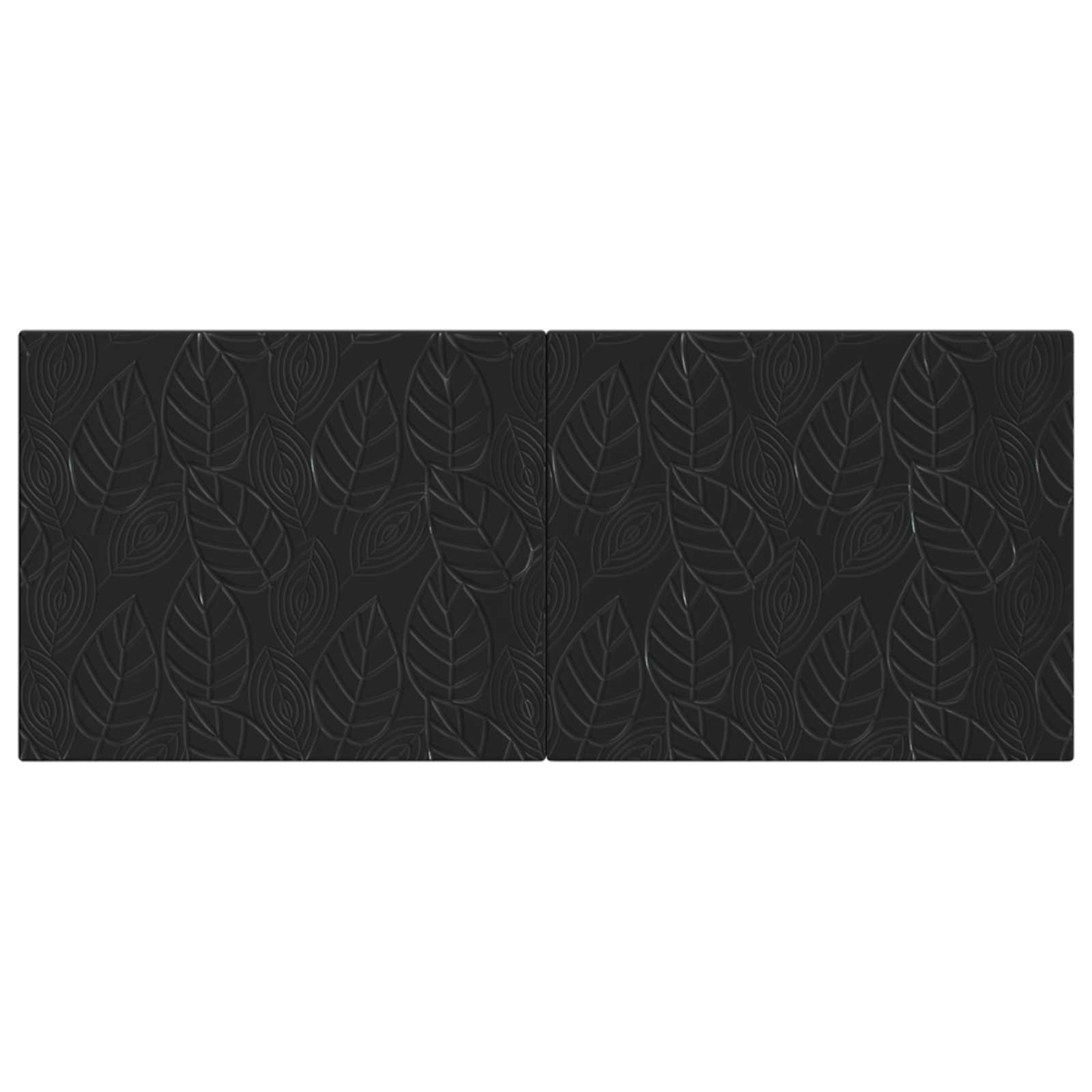 vidaXL Wall-Mounted Headboard DELFT Black Engineered Wood 3