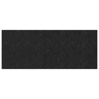 vidaXL Wall-Mounted Headboard DELFT Black Engineered Wood 3