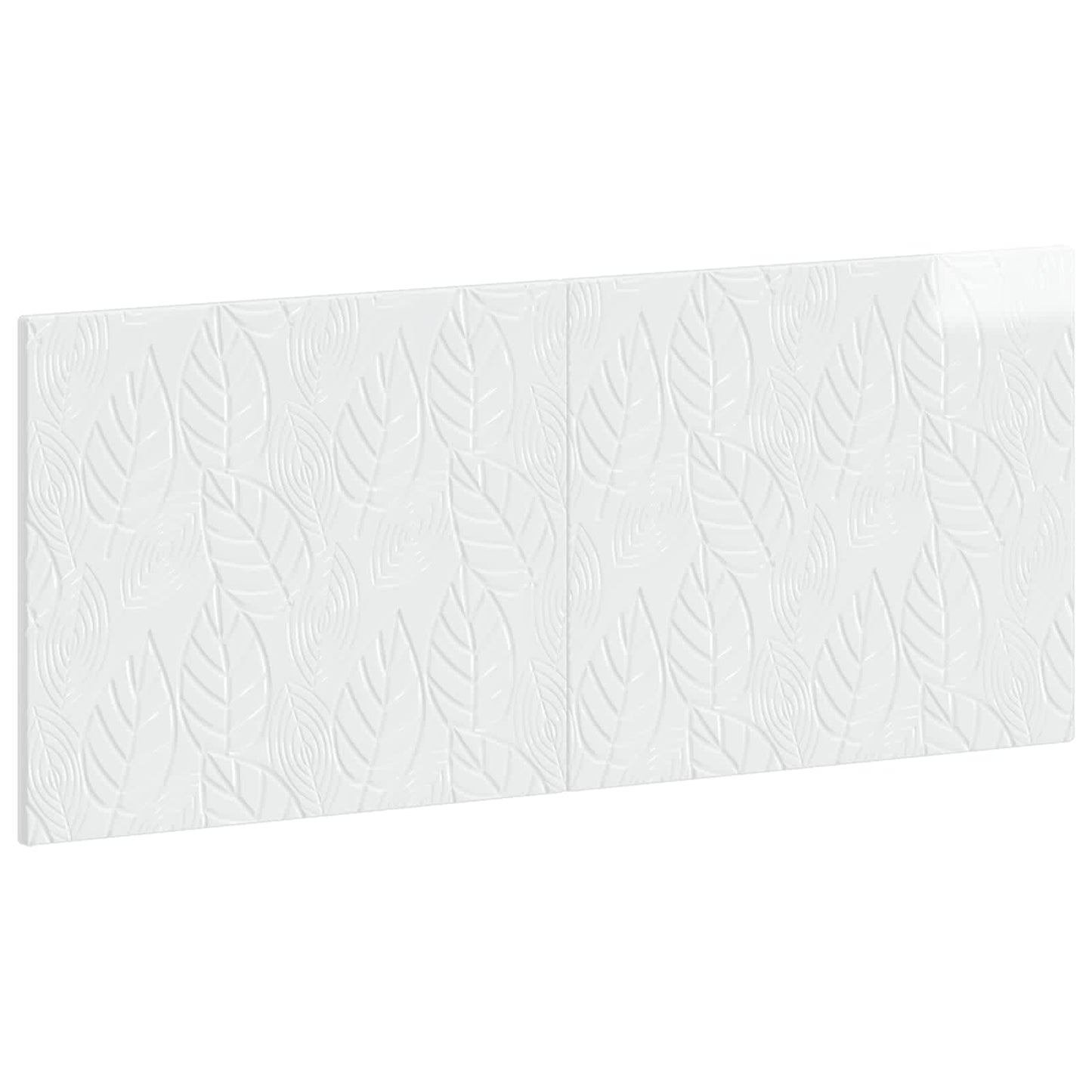 vidaXL Wall-Mounted Headboard DELFT High Gloss White Engineered Wood 2