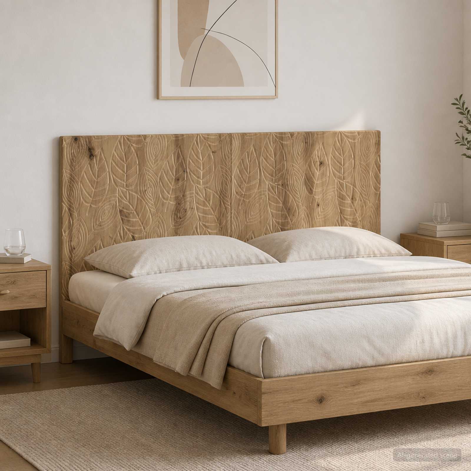 vidaXL Wall-Mounted Headboard DELFT Artisan Oak Engineered Wood 1