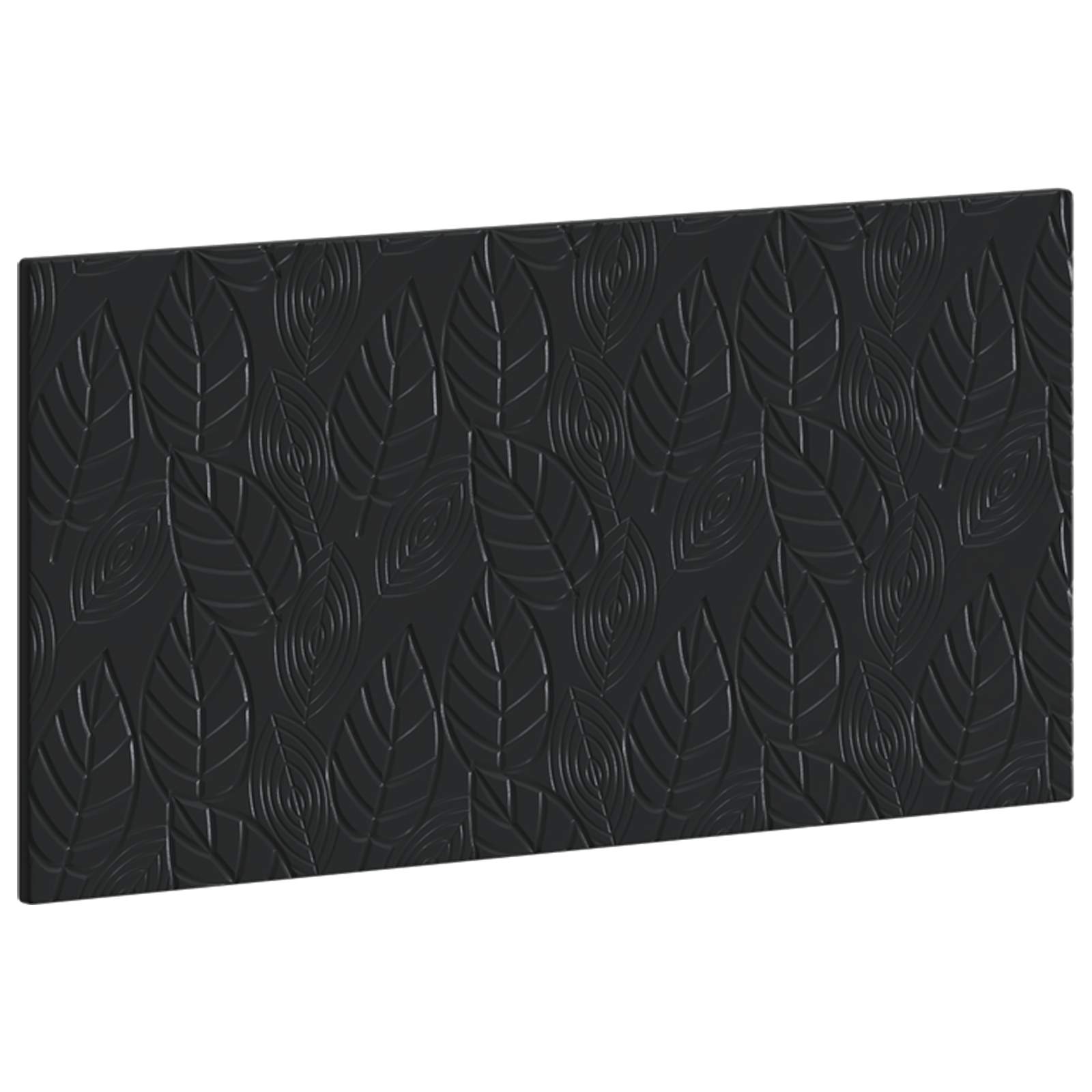 vidaXL Wall-Mounted Headboard DELFT Black Engineered Wood 2