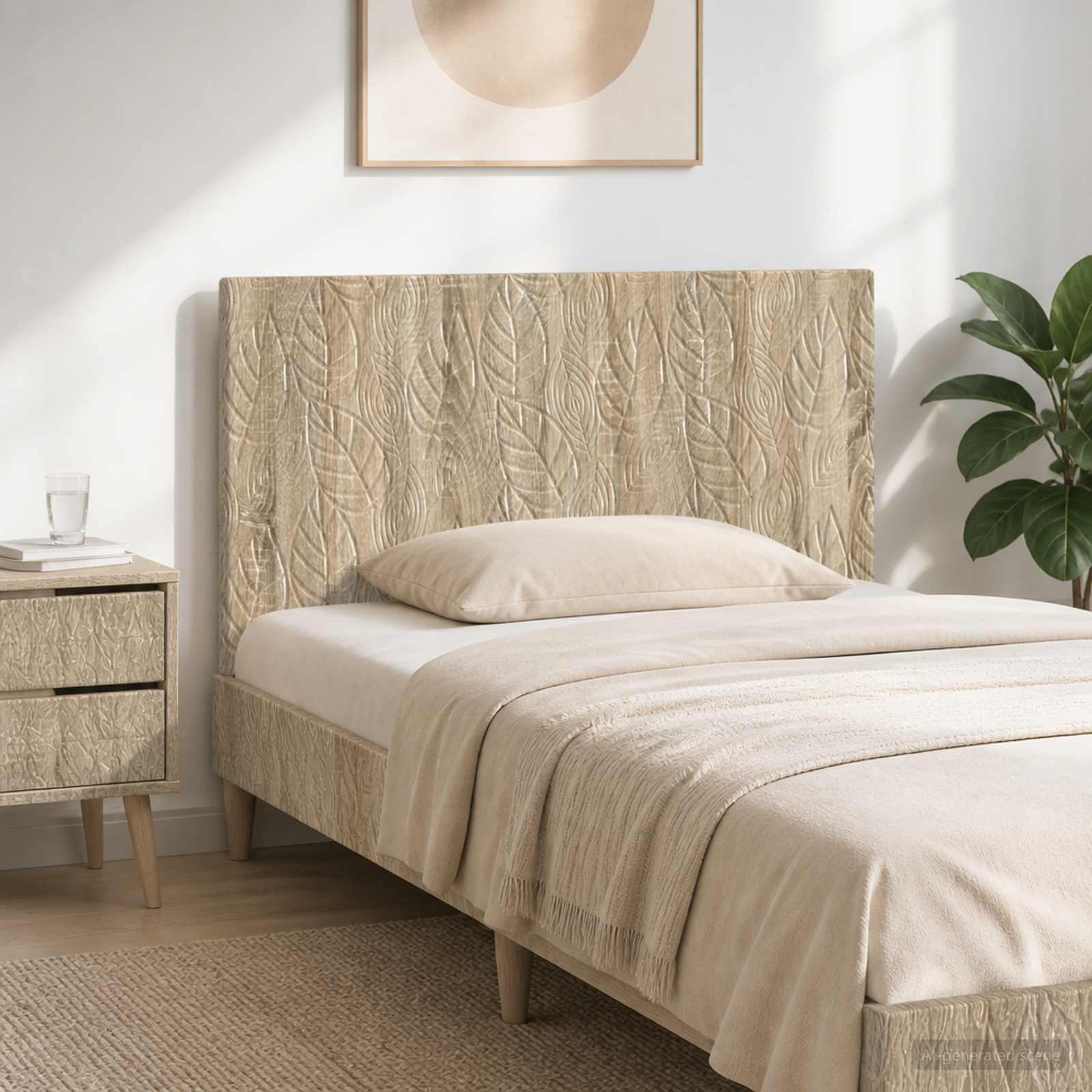 vidaXL Wall-Mounted Headboard DELFT Sonoma Oak Engineered Wood 1