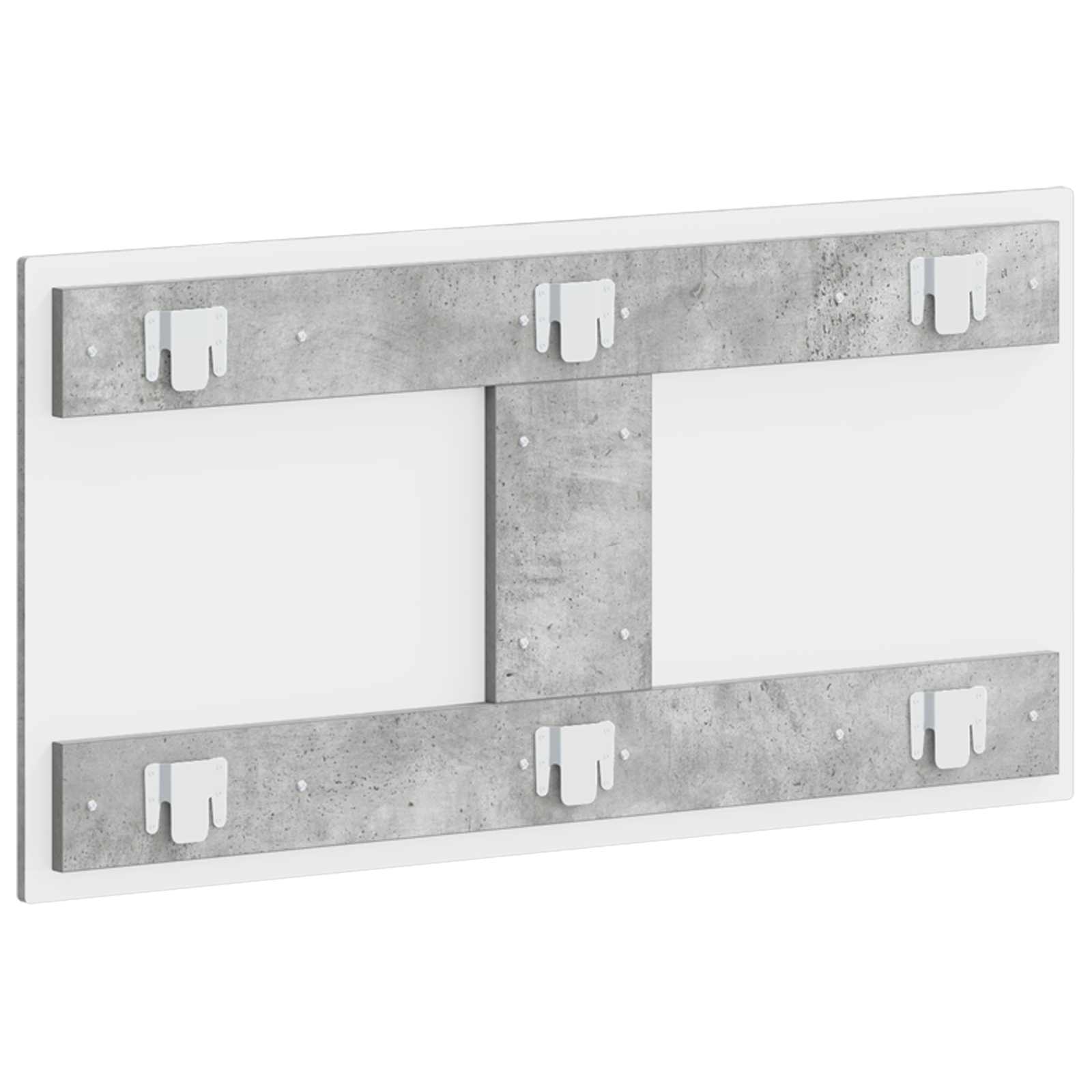 vidaXL Wall-Mounted Headboard DELFT Concrete Grey Engineered Wood 5
