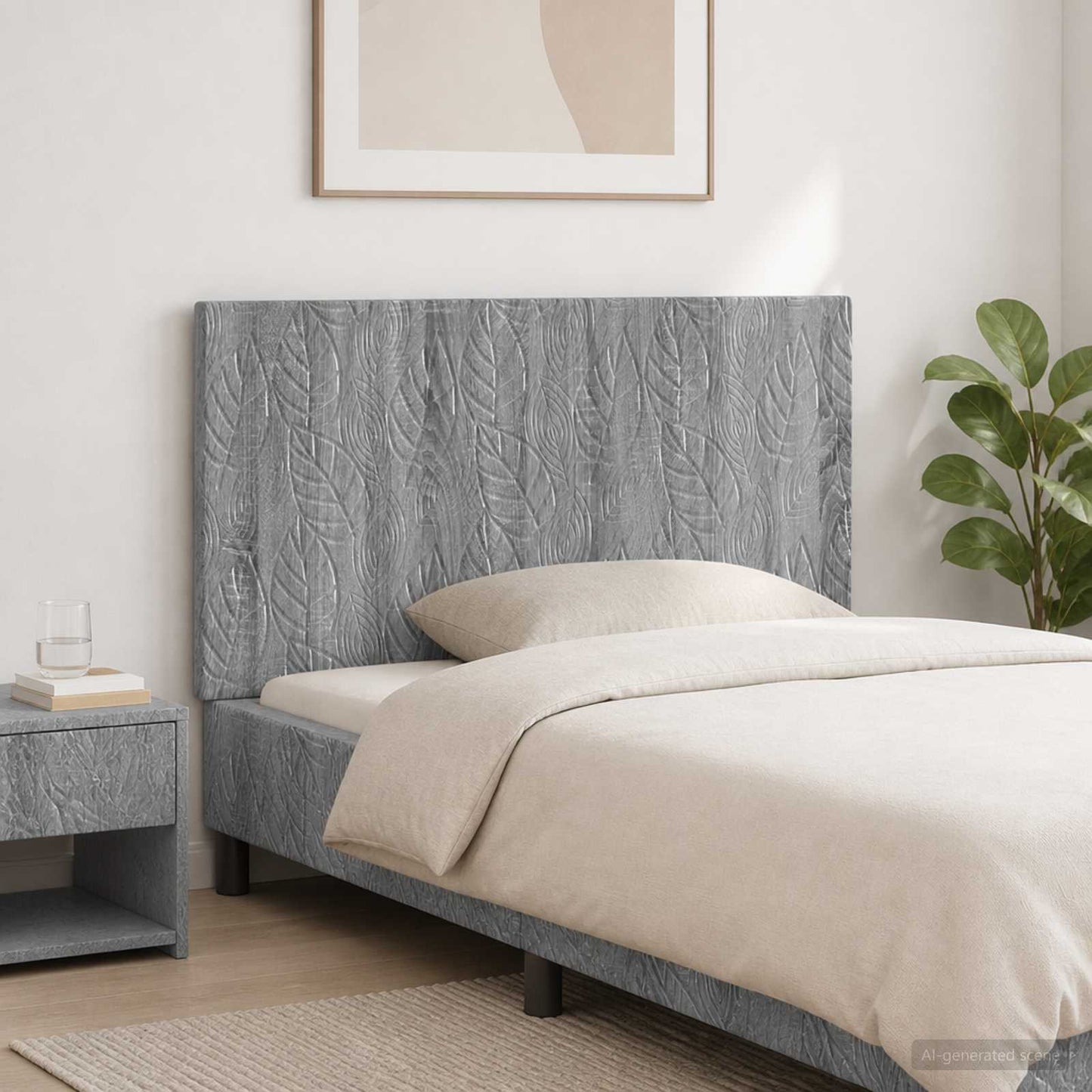 vidaXL Wall-Mounted Headboard DELFT Grey Sonoma Engineered Wood 1