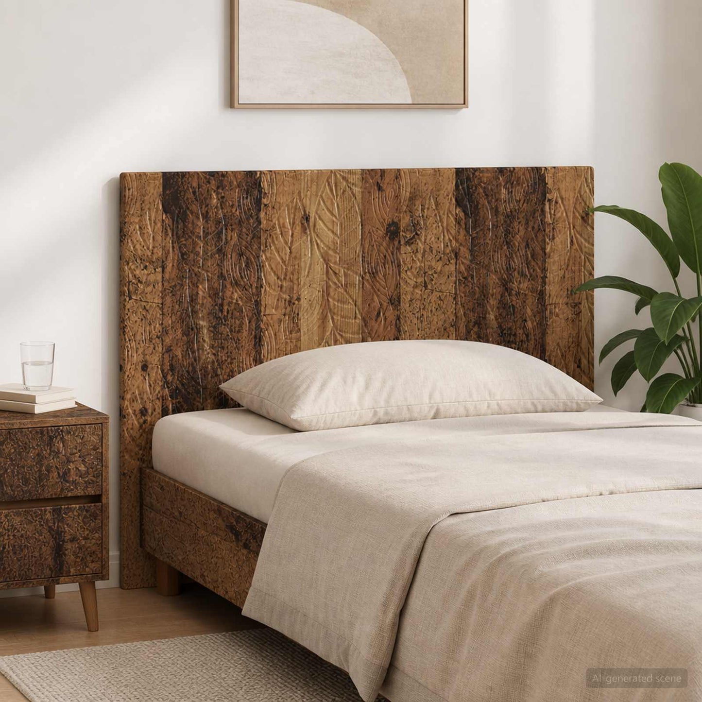 vidaXL Wall-Mounted Headboard DELFT Old Wood Engineered Wood 1