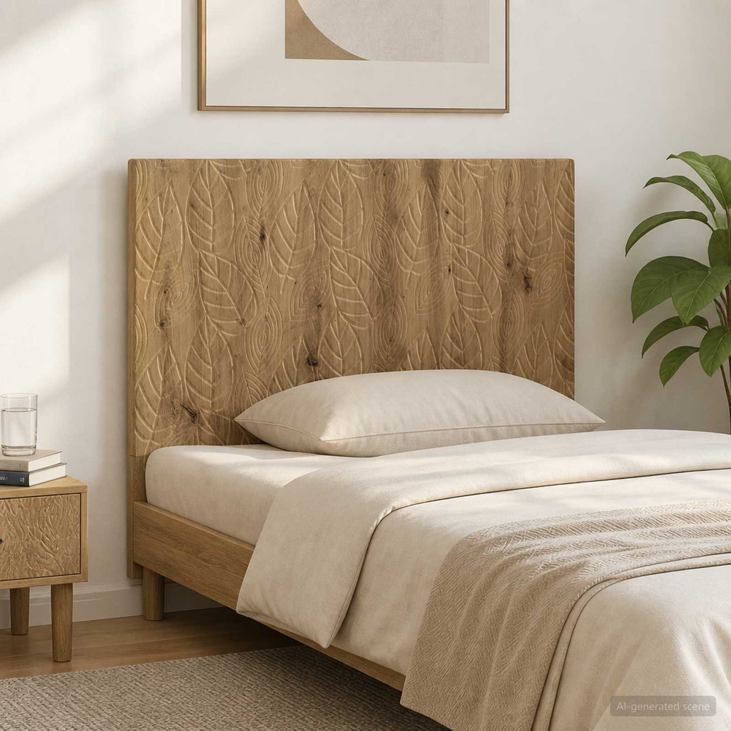 vidaXL Wall-Mounted Headboard DELFT Artisan Oak Engineered Wood 1