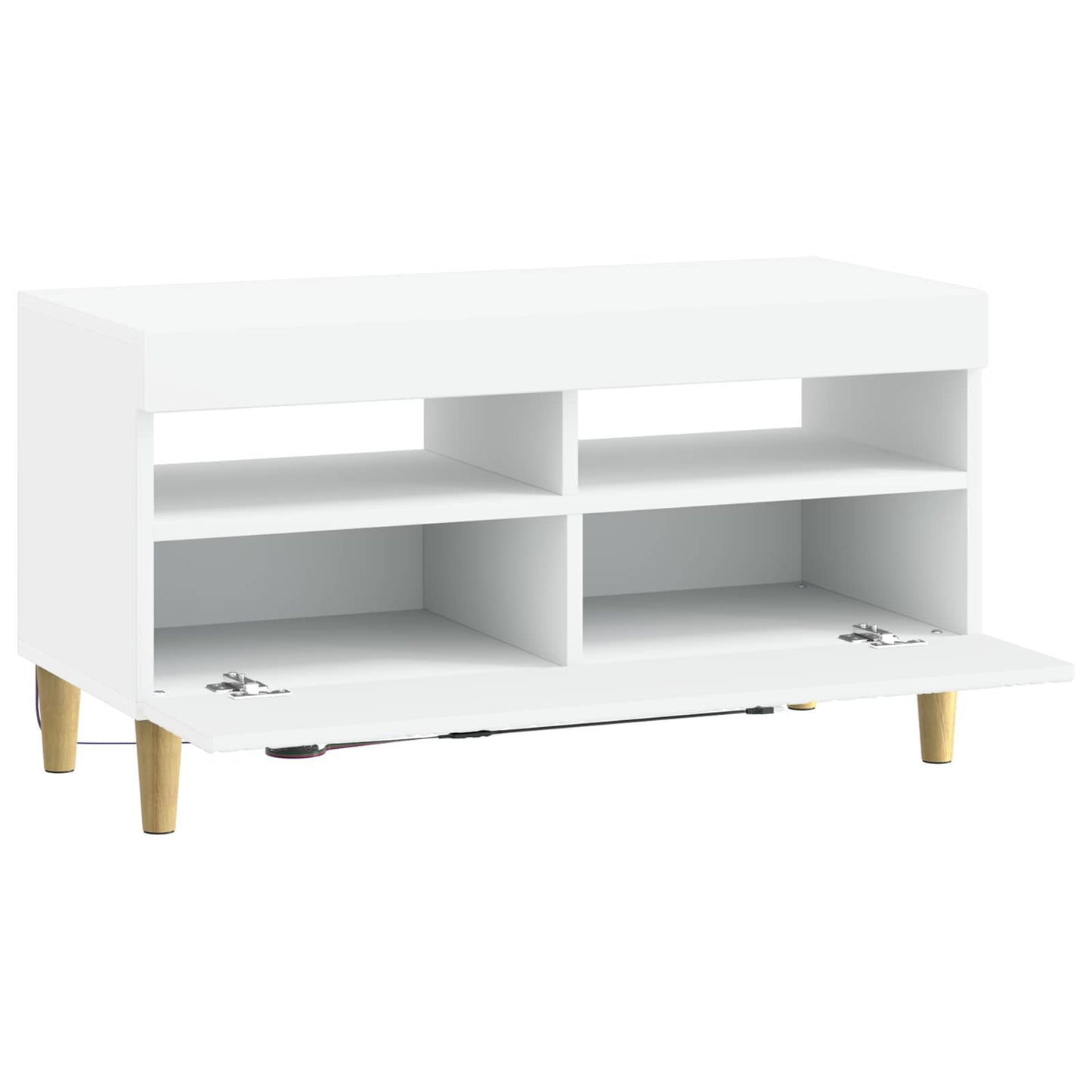 vidaXL LED TV Cabinet White Engineered Wood 5