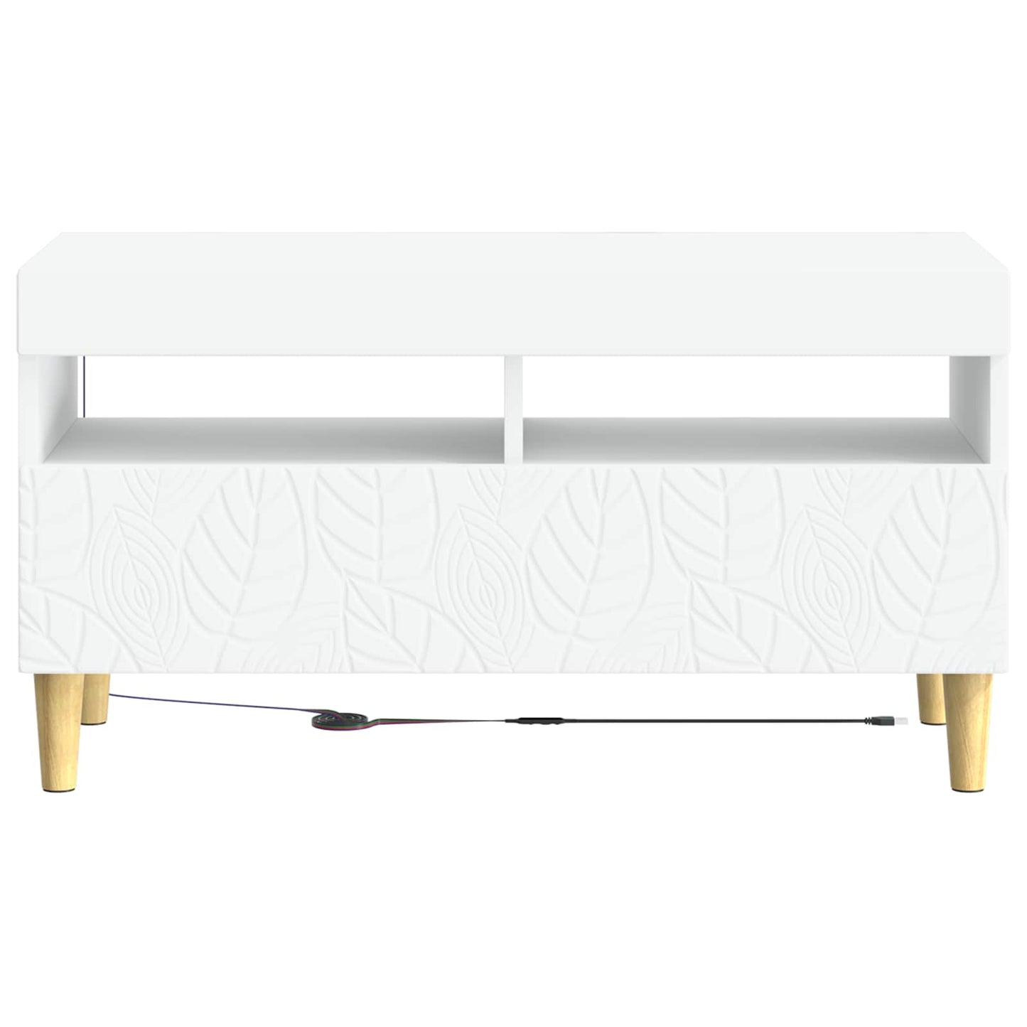 vidaXL LED TV Cabinet White Engineered Wood 6