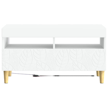 vidaXL LED TV Cabinet White Engineered Wood 6