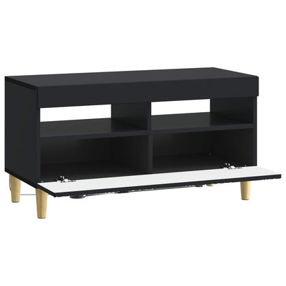 vidaXL LED TV Cabinet Black Engineered Wood 5