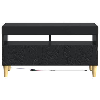 vidaXL LED TV Cabinet Black Engineered Wood 6
