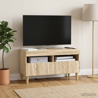 vidaXL LED TV Cabinet Sonoma Oak Engineered Wood 1