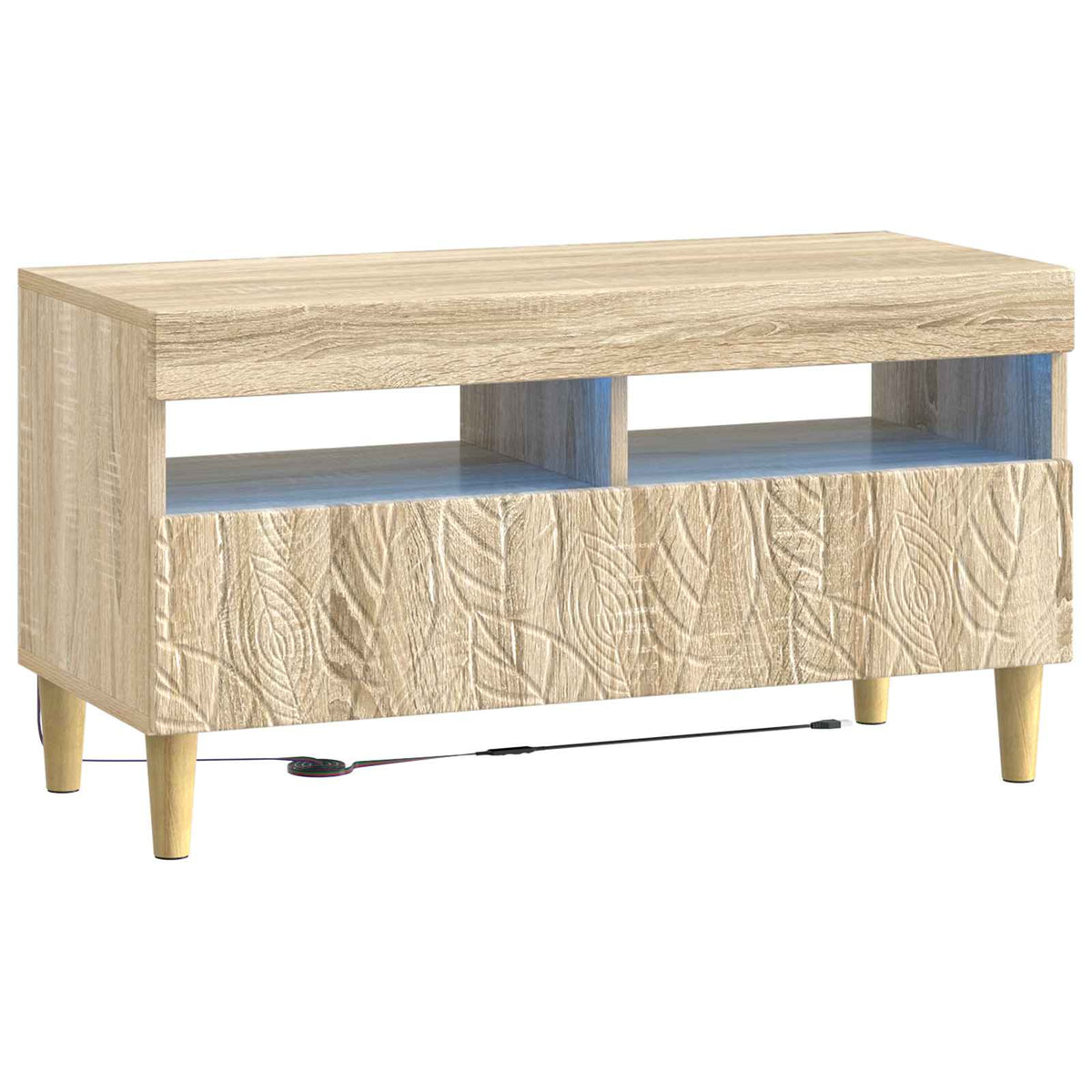 LED TV Cabinet Engineered Wood Sonoma oak