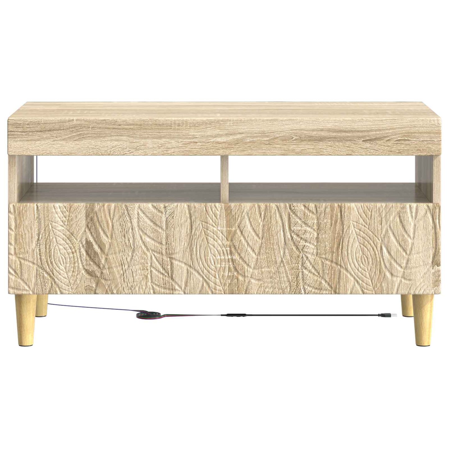 vidaXL LED TV Cabinet Sonoma Oak Engineered Wood 6