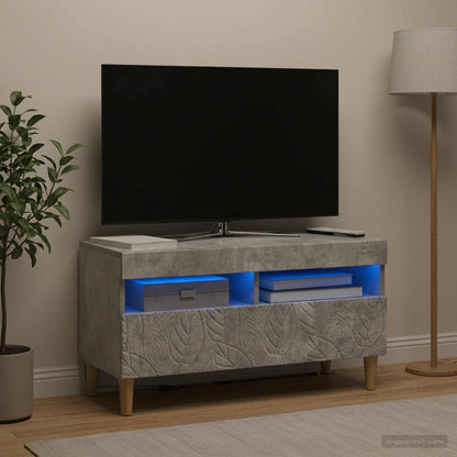 vidaXL LED TV Cabinet Concrete Grey Engineered Wood 1
