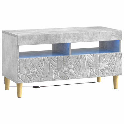 vidaXL LED TV Cabinet Concrete Grey Engineered Wood 2