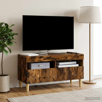 vidaXL LED TV Cabinet Smoked Oak Engineered Wood 4