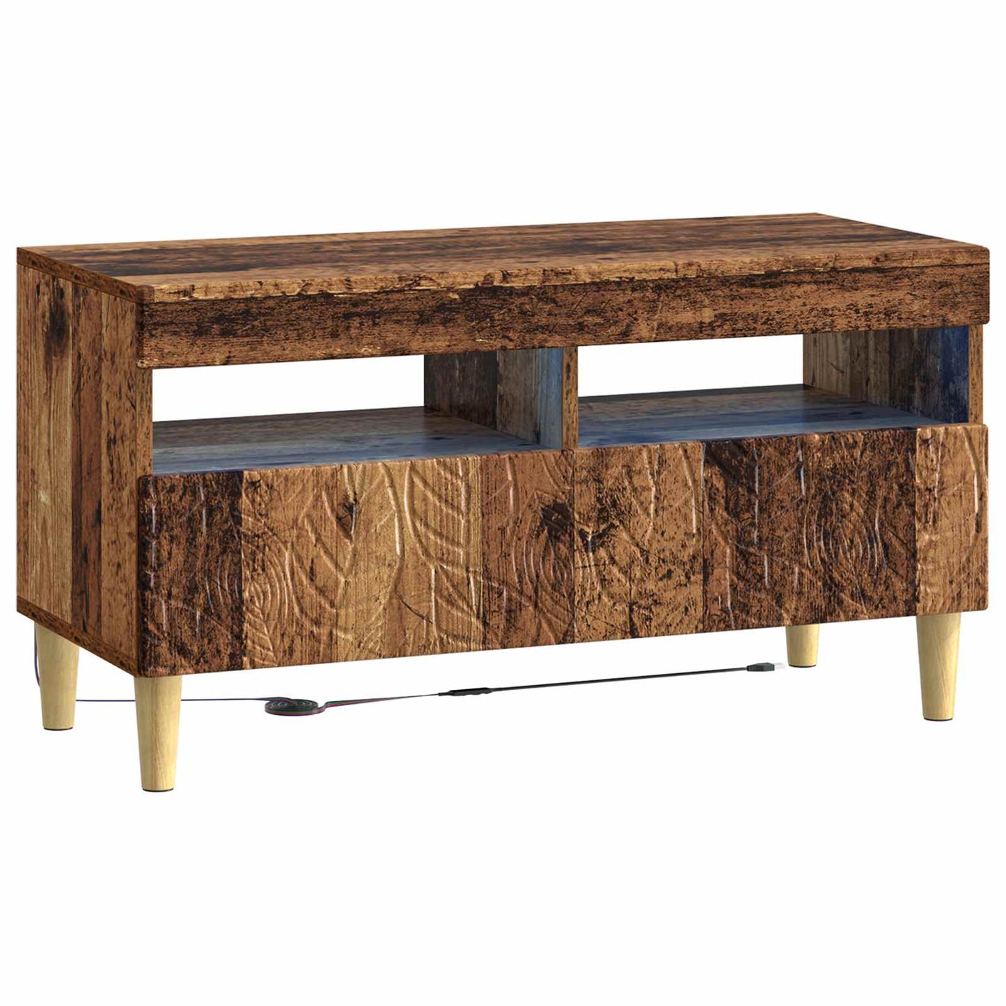 vidaXL LED TV Cabinet Old Wood Engineered Wood 2