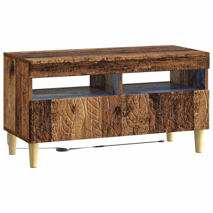 vidaXL LED TV Cabinet Old Wood Engineered Wood 2