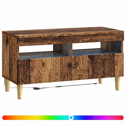 vidaXL LED TV Cabinet Old Wood Engineered Wood 3