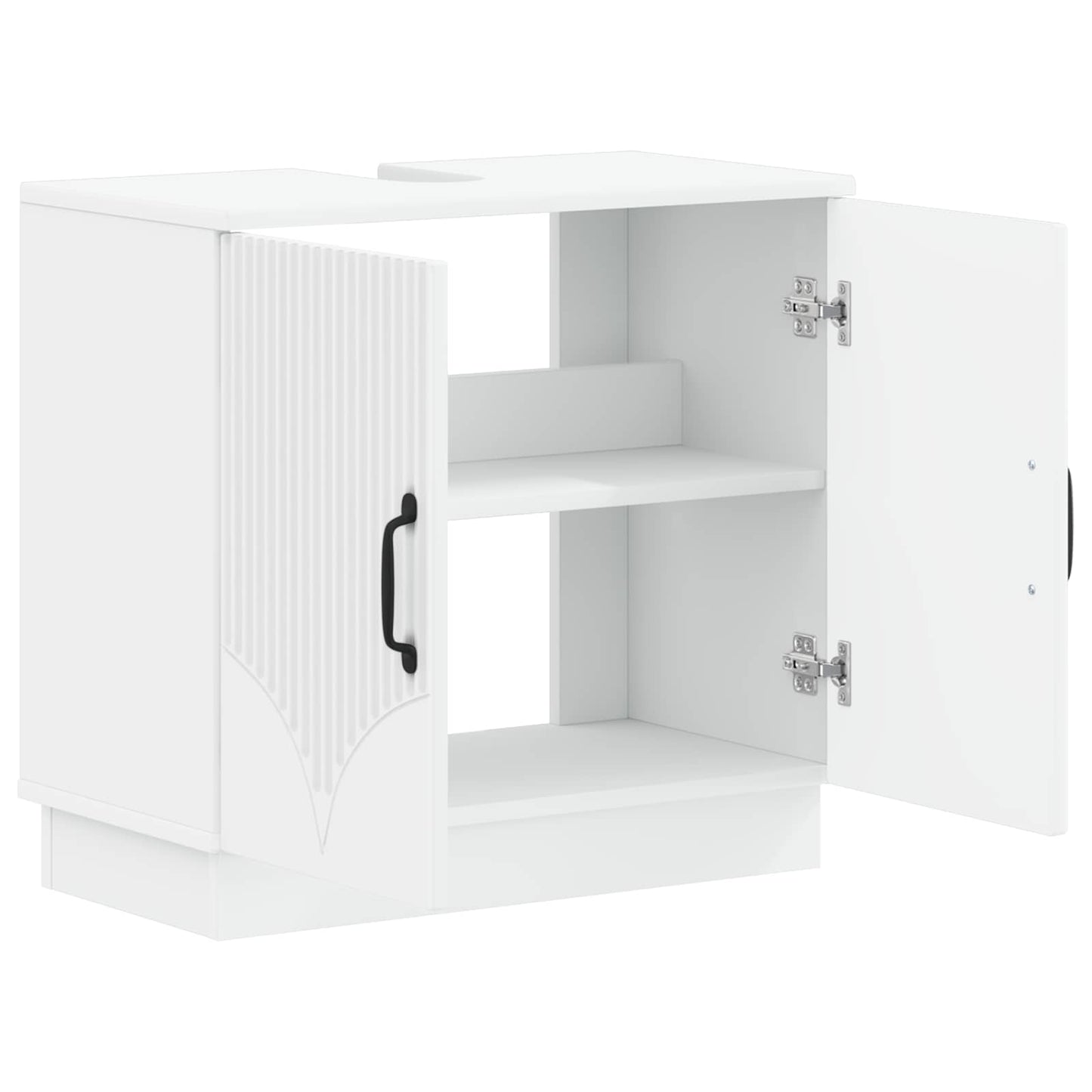 vidaXL Bathroom Sink Cabinet HOORN White 59.5 x 31.5x 56 cm 3