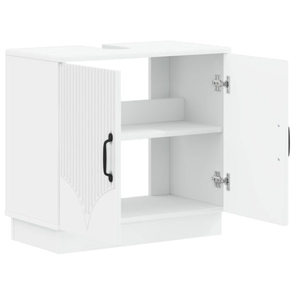vidaXL Bathroom Sink Cabinet HOORN White 59.5 x 31.5x 56 cm 3