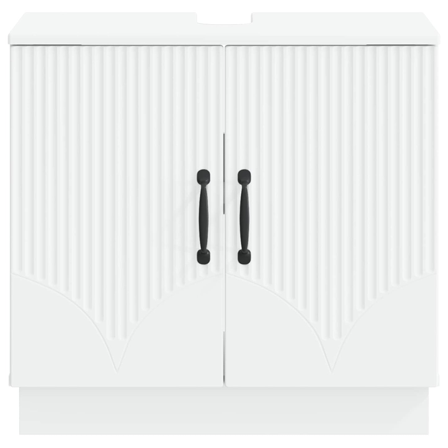 vidaXL Bathroom Sink Cabinet HOORN White 59.5 x 31.5x 56 cm 4