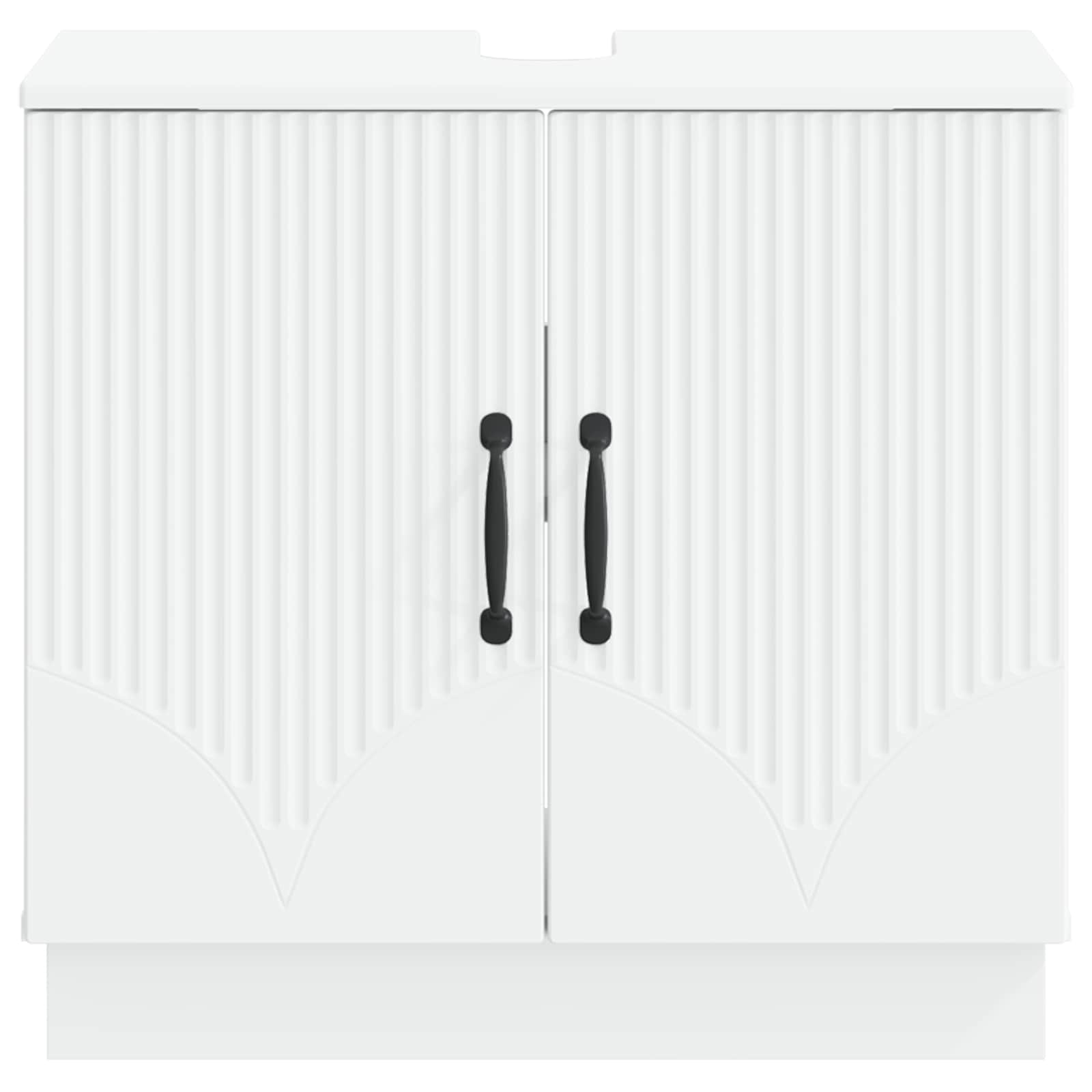 vidaXL Bathroom Sink Cabinet HOORN White 59.5 x 31.5x 56 cm 4