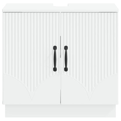 vidaXL Bathroom Sink Cabinet HOORN White 59.5 x 31.5x 56 cm 4