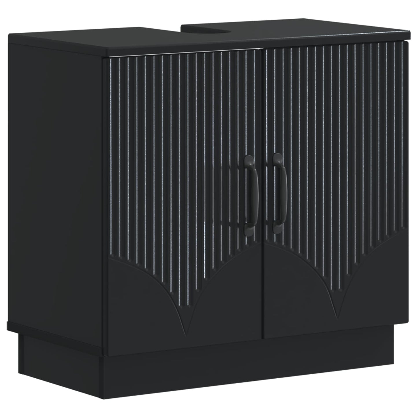 vidaXL Bathroom Sink Cabinet HOORN Black 59.5 x 31.5x 56 cm 2