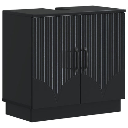vidaXL Bathroom Sink Cabinet HOORN Black 59.5 x 31.5x 56 cm 2