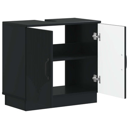 vidaXL Bathroom Sink Cabinet HOORN Black 59.5 x 31.5x 56 cm 3