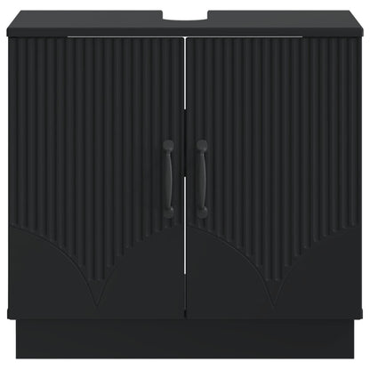 vidaXL Bathroom Sink Cabinet HOORN Black 59.5 x 31.5x 56 cm 4