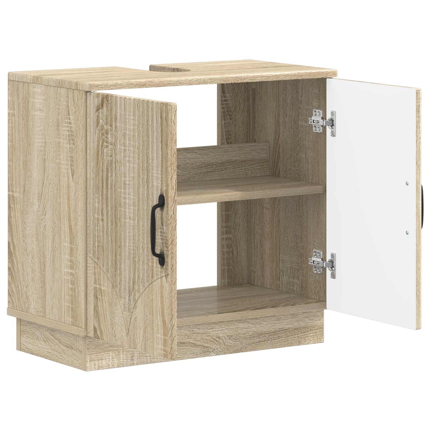vidaXL Bathroom Sink Cabinet HOORN Sonoma Oak 59.5 x 31.5x 56 cm 3