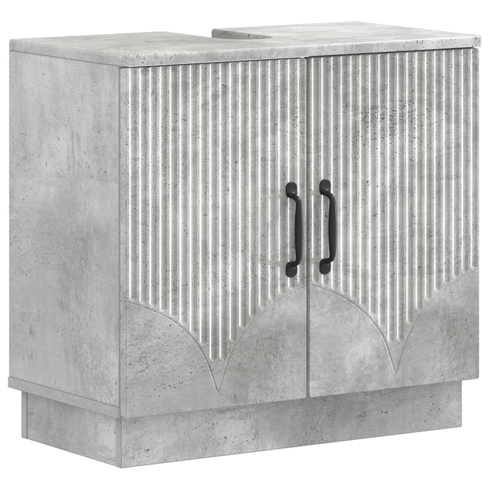 vidaXL Bathroom Sink Cabinet HOORN Concrete Grey 59.5 x 31.5x 56 cm 2