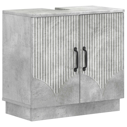 vidaXL Bathroom Sink Cabinet HOORN Concrete Grey 59.5 x 31.5x 56 cm 2