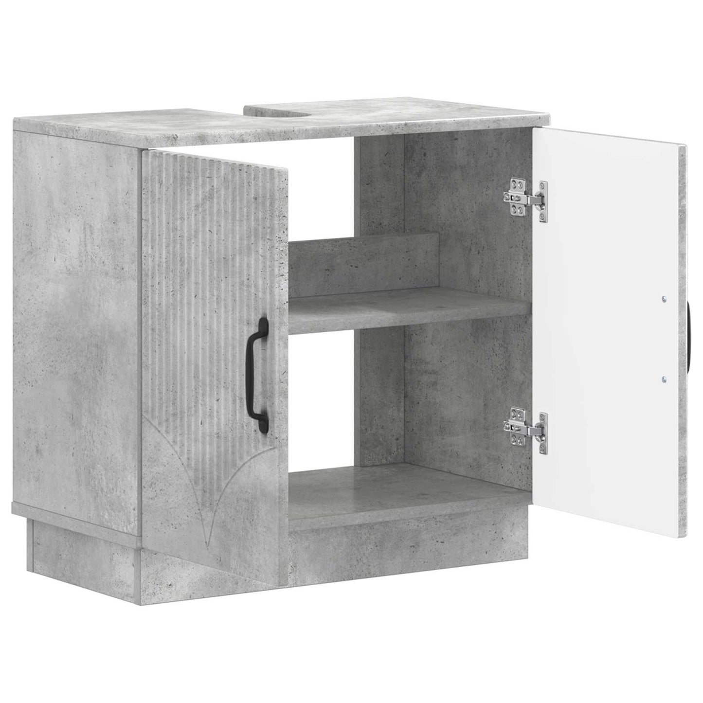 vidaXL Bathroom Sink Cabinet HOORN Concrete Grey 59.5 x 31.5x 56 cm 3