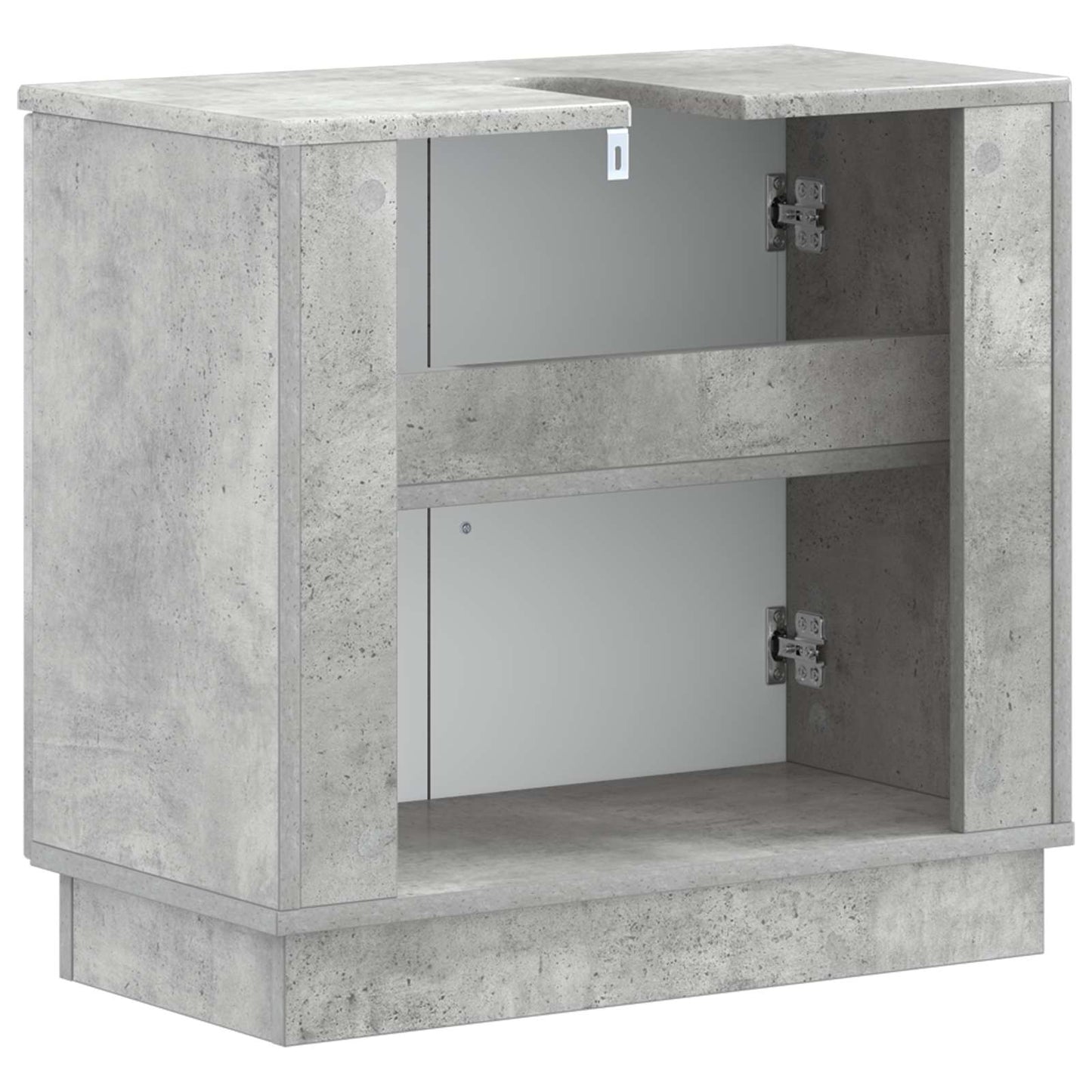 vidaXL Bathroom Sink Cabinet HOORN Concrete Grey 59.5 x 31.5x 56 cm 6