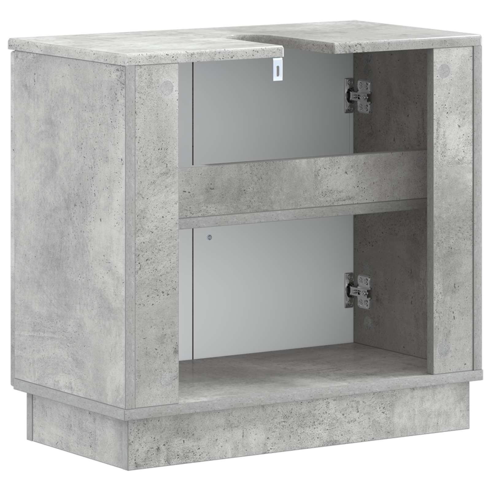 vidaXL Bathroom Sink Cabinet HOORN Concrete Grey 59.5 x 31.5x 56 cm 6
