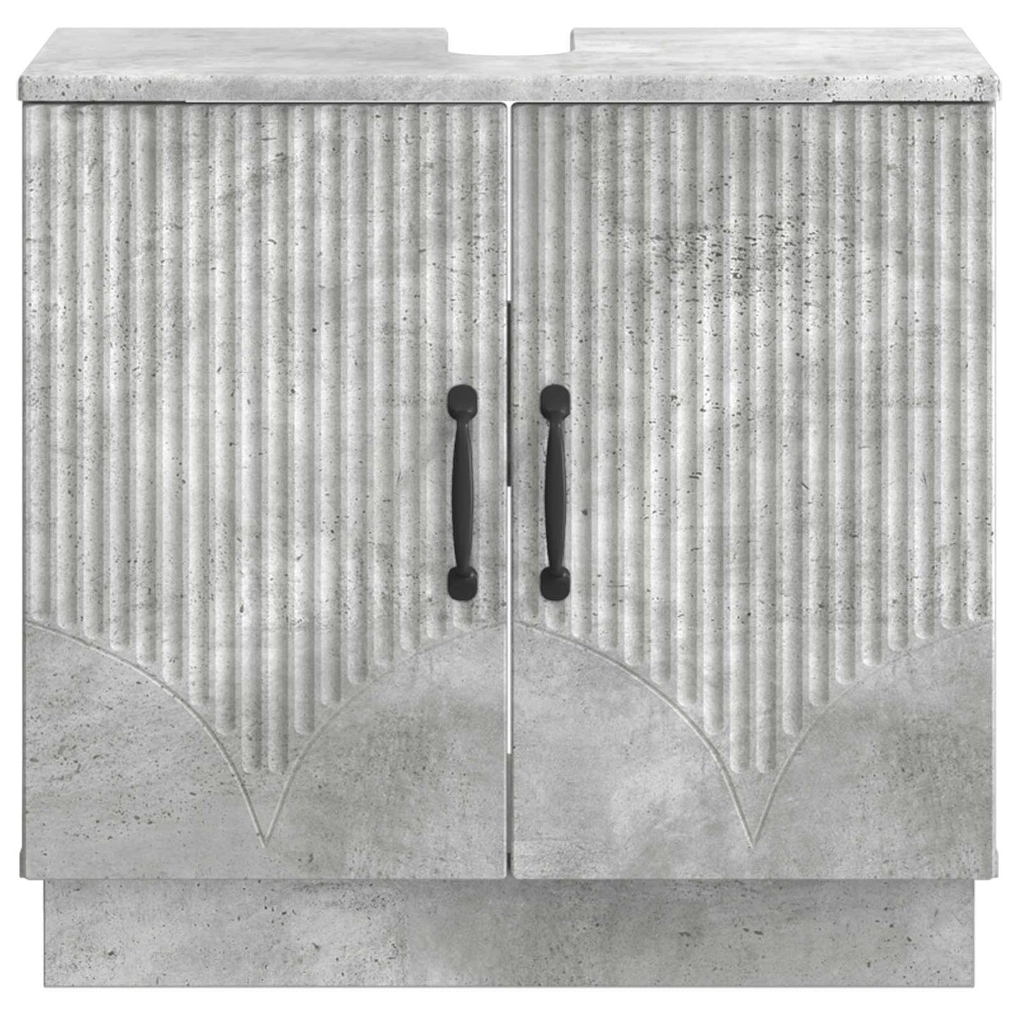 vidaXL Bathroom Sink Cabinet HOORN Concrete Grey 59.5 x 31.5x 56 cm 4