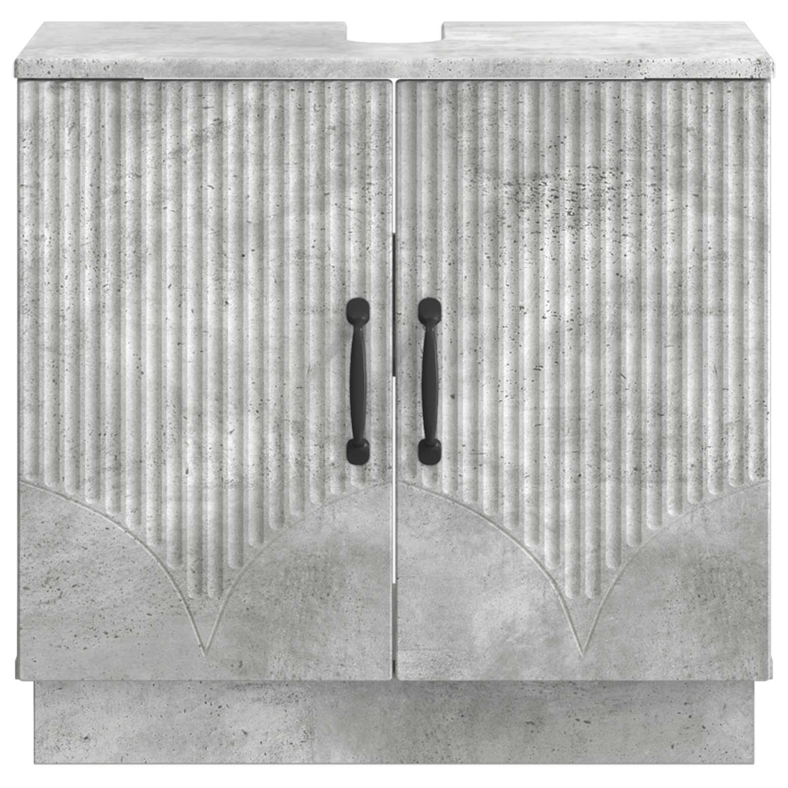 vidaXL Bathroom Sink Cabinet HOORN Concrete Grey 59.5 x 31.5x 56 cm 4
