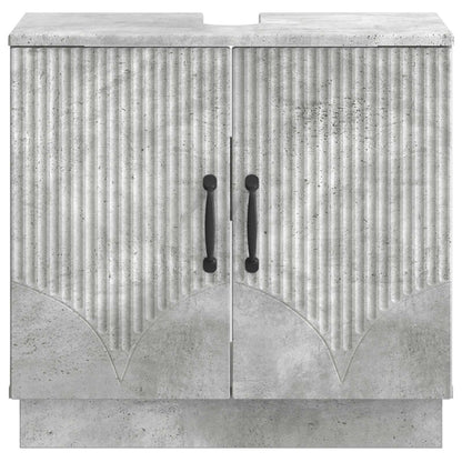 vidaXL Bathroom Sink Cabinet HOORN Concrete Grey 59.5 x 31.5x 56 cm 4