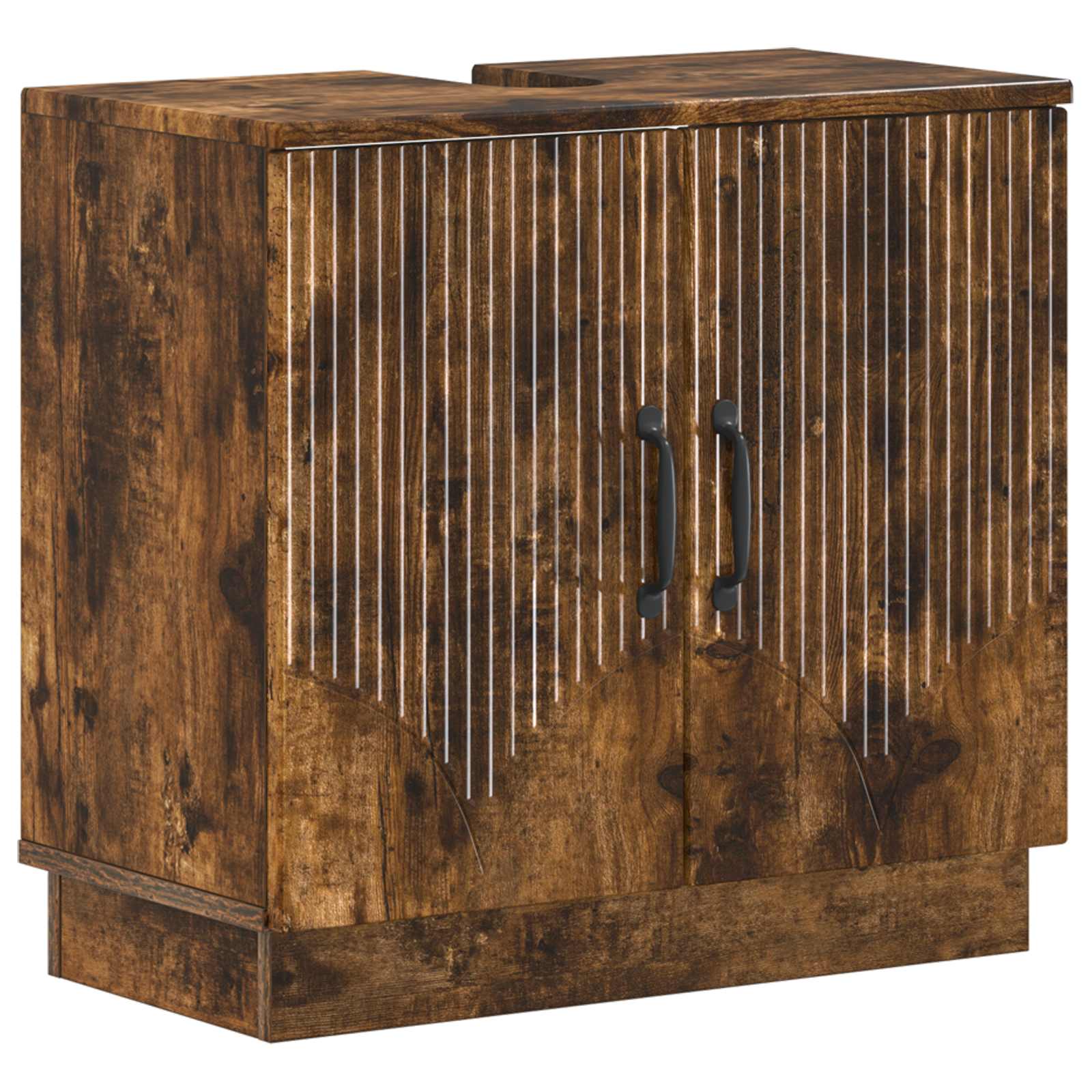 vidaXL Bathroom Sink Cabinet HOORN Smoked Oak 59.5 x 31.5x 56 cm 2